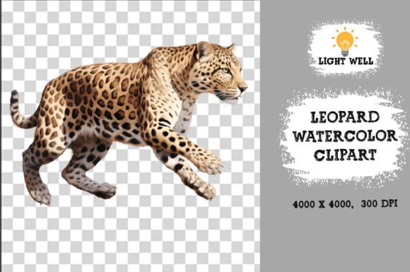 Download Cute Wildlife Leopard Watercolor Clipart - Cute wildlife Collection