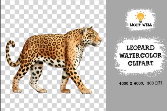 Download Cute Wildlife Leopard Watercolor Clipart - Cute wildlife Collection