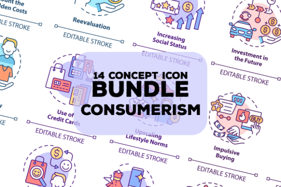 Download Consumerism Concept Icons Bundle - Consumerism Collection