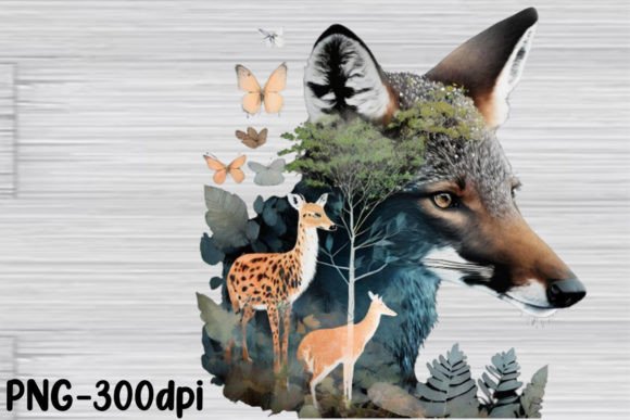 Download Double Exposure Woodland Animal PNG - Premium Bundle