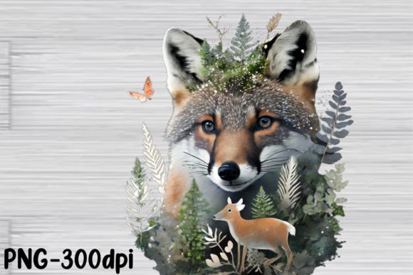 Download Double Exposure Woodland Animal PNG - Premium Bundle