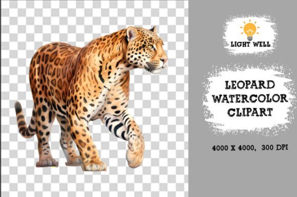 Download Cute Wildlife Leopard Watercolor Clipart - Cute wildlife Collection