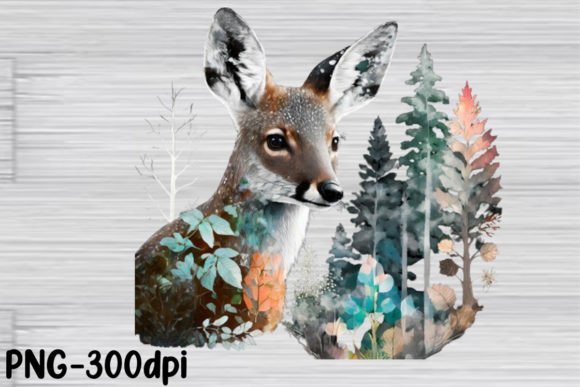 Download Double Exposure Woodland Animal PNG - Premium Resources
